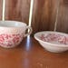 Syracuse China Vintage 1950's Mayflower Red Coffee Cup Red Roxbury Pattern Dessert Bowl Latte Cup Resturauntware Transferware Made in USA