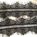Black Eyelash Lace, Wedding Lace Trim, Bridal Supplies, 3.34 inches wide 3 yards