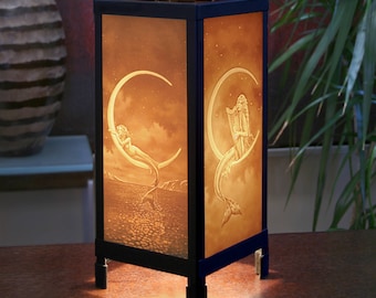 Mermaid Porcelain Lithophane Luminaire Accent Lamp