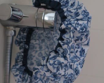 Shower cap | William Morris Merton blue and white floral waterproof fabric