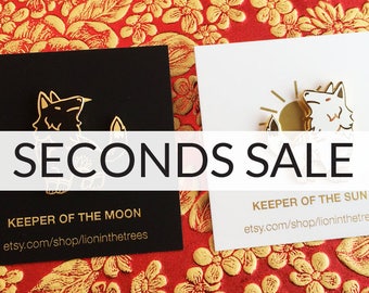 SECONDS SALE Keeper Wolves Enamel Pin