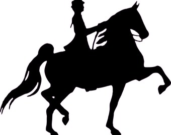 Saddlebred Horse Saddleseat Rider Vinyl Car Decal - Indoor Outdoor Sticker