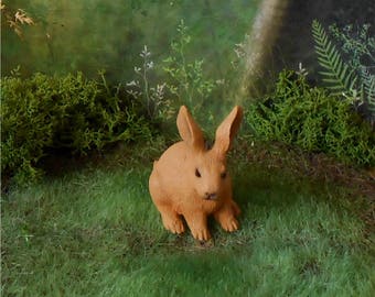 Rabbit Figurine~Bunny Figurine~Miniature 1 3/4 Inch Rabbit~Miniature Bunny~Easter Bunny~Miniature Garden~Mini Rabbit~Mini Bunny Rabbit