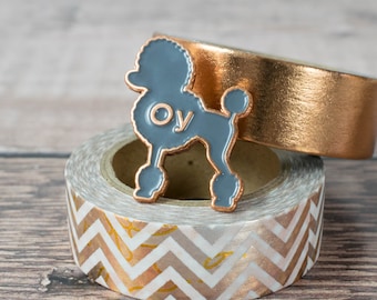 Gilmore Girls Pin - Oy With The Poodles Already - Enamel Pin - Gilmore Girls - Lapel Pin - Poodle - Grey - Copper Boom - Birthday Gift