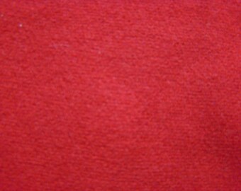 Vintage Red Wool Fabric by the yard - 36 inches x 58 inches