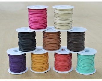 Deerskin Lace Spool 1/8" x 50' Leather lacing CHOOSE COLOR