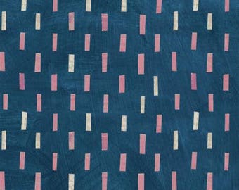 Dash Fabric, Teal Fabric with Dashes, Geometric Fabric, by Windham Fabrics, 42572