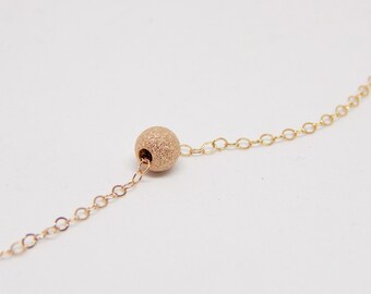 Dainty necklace, Small necklace, Delicate rose gold necklace, Tiny necklace, Stardust dot necklace