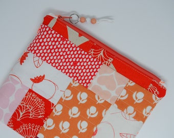 Patchwork Pouch, Zippered Pouch, Small Pouch, Tech Pouch, Patchwork Purse