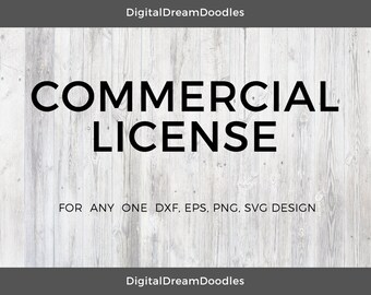 Commercial Use License for svg, png, eps, dxf Design Cut Files From Digitaldreamdoodle