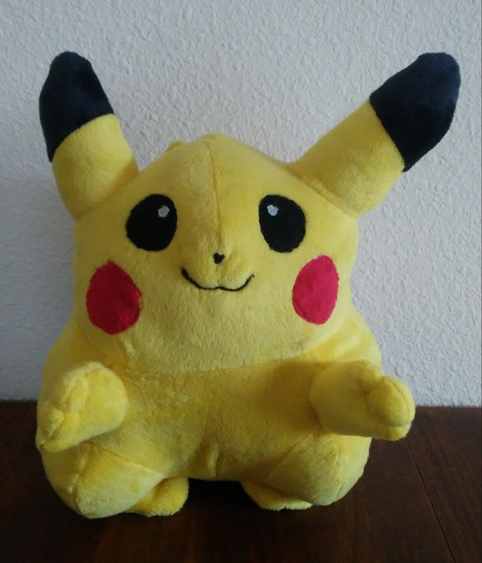 cute cuddly classic pikachu plush handmade soft adorable