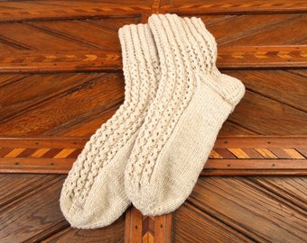 Finland Wool Socks Hand Knitted Bed Socks House Leg Warmers Autumn Winter Gift for her