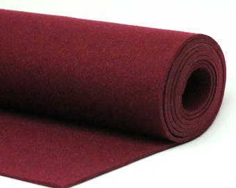 3mm Wool Felt WINE // Thick Wool Felt // Designer Wool Felt - Handbag Felt // 18 X 18