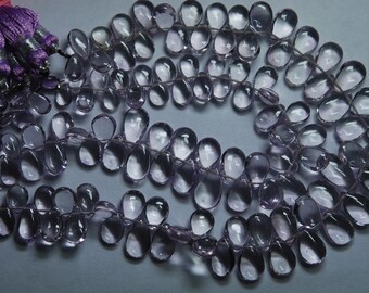 8 Inches Strand,Finest Quality, AAA Pink Amethyst Smooth Pear Briolettes,8-10mm Large