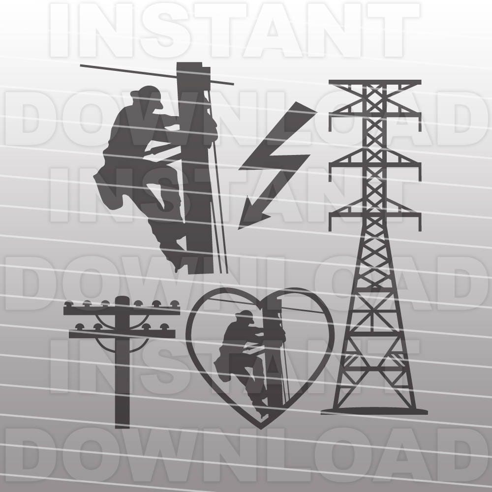 Download Electrical Lineman SVG FileElectrician SVG FileLineman