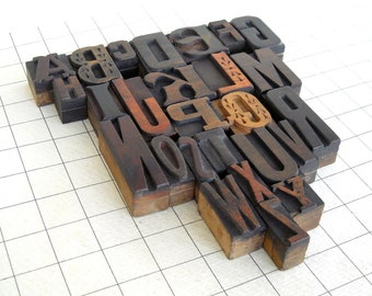 A to Z - Vintage Letterpress Wood Type Collection -VG108