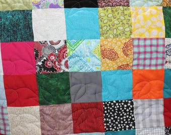 50% Deposit - Lap Quilt - Scrappy Patchwork Quilt - Lap Size Quilt - DEPOSIT ONLY