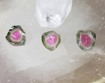 Watermelon Tourmaline Slices/High Heart Activation/Release of Fear and Worry
