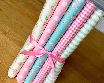 SWEET ROSES Fat Quarter Bundle D by Fabric Freedom 100% Cotton Floral Flowers