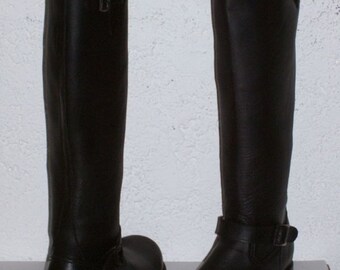 custom engineer boots 15 inches shafts heavy leather