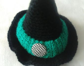 Crochet egg cosy as a witch Hat