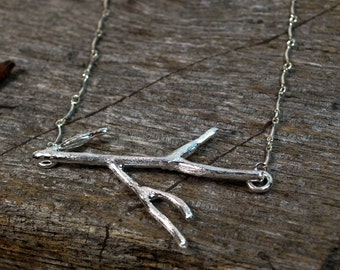 Twig Necklace - Silver Twig Necklace - Gold Twig Necklace - Silver Branch Necklace - Nature Inspired Necklace