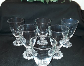 Anchor Hocking Juice Glasses - Boopie Style/Candlewick glass - Set of 6