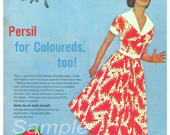 Vintage Persil Soap Powder Advertising Poster Print