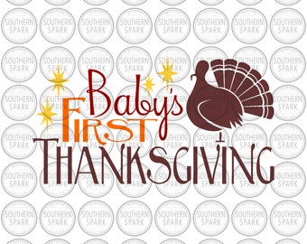 Babys First Thanksgiving svg png eps pdf