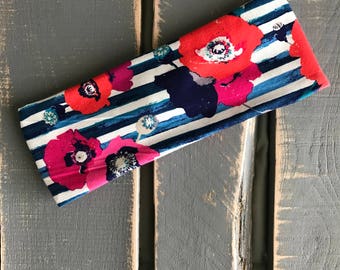 Yoga headband. Headband. Flower headband. Hair accessories. Wide headband.