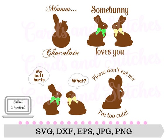 Download Easter SVG Easter Bunnies SVG Chocolate Bunnies SVG