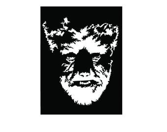 The Wolf Man vinyl decal sticker wolfman Werewolf Horror Classic Movie Monster