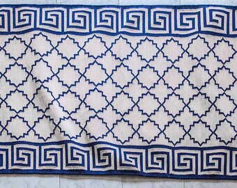 Greek key rug | Etsy