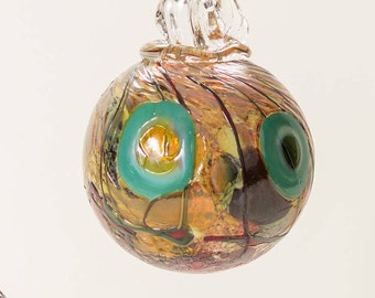 604130 Medium Hand Blown Hanging Art Glass Ball Decorative Ornament