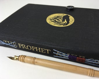 The Prophet Journal, recycled book journal with Kahlil Gibran book cover, art & writing journal with fine art papers, spiritual journal