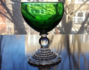 Green Bubble Stemware by Anchor Hocking