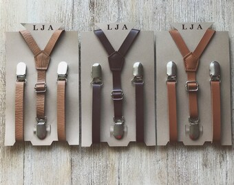 Rustic Skinny Wedding Groomsmen Suspenders Groomsmen Vintage Skinny Brown Leather Suspenders Mens Rustic Wedding Suspenders Boys Suspenders