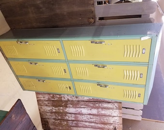 Vintage Industrial School Lockers