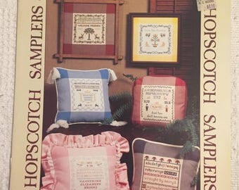 Hopscotch Cross Stitch-Samplers, Silhouettes, Country and Quilt Designs-Three Booklets