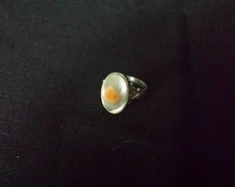 Vintage Blister Pearl Sterling Ring