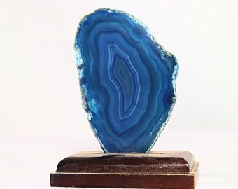 Dyed Agate Slice ( Blue ) - FREE GIFT with EVERY purchase