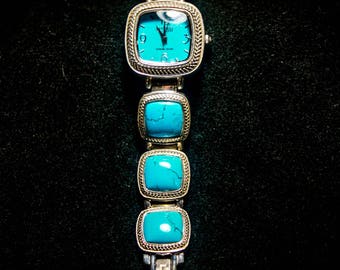 Turquoise & Sterling Silver Watch