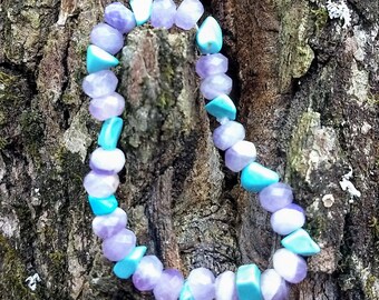 Amethyst and Turquoise Bracelet