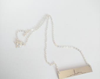 Toronto skyline bar necklace