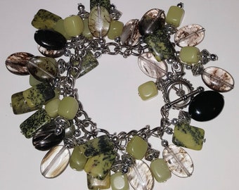 Lime Onyx Cluster Bracelet