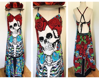 Grateful Dead, Grateful Dead dress, bertha dress, hippie dress, festival dress, boho dress, sun dress,