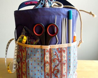 Knitting bag, knitting accessory, crochet hook organize, crochet bag, knitting needles, crochet hooks, project bag, knitting supplies