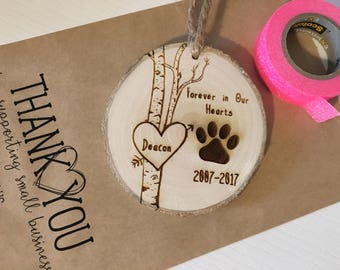 Pet Memorial Ornament, Dog Sympathy Gift, Loss of Pet Gift, Remembrance Ornament, Pet Owner Gifts, In Memory of Dog, Pet Christmas Ornaments