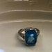 Vintage Premier DESIGNS Blue Topaz Ring Jewelry Silver SEASCAPE ring 8 BLUE