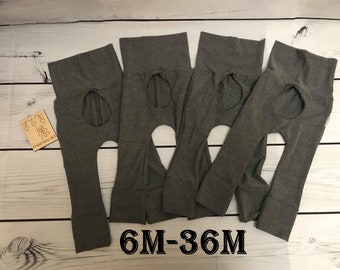 Pants porthole 6M - 36M medium gray
